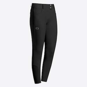 Breeches Womens: Woman's High Waist Pocket Breeches - Black