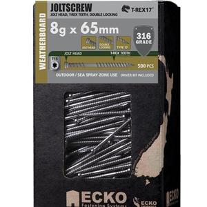 Screws: ECKO JOLT SCREWS WEATHERBOARD S/STEEL