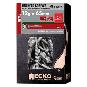 Screws: ECKO METAL 5/16 HEX HEAD NEO WASHER SELF DRILLING POINT GALV SCREW