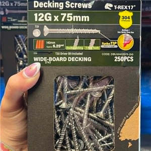 Screws: ECKO WIDE-BOARD DECKING SCREW 304 S/S BUGLE HEAD