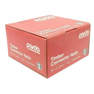 Nails: PRYDA TIMBER CONNECTOR NAILS 35x3.15 GALV  500g