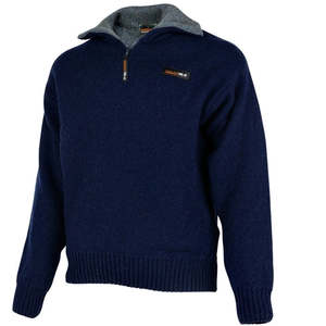 MKM  North Wester Single Layer Wool Jersey Rangitikei Timber Logo / BLACK