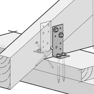 Coach Bolt Nut: ECKO 9kN TRUSS FIXING KIT (CPC): 2x CPC40, 4x 14gX35mm Zinc Hex Head Screws, 4x 14gX75mm Zinc Hex Head Screws