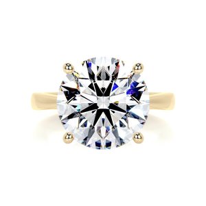 5 Ct Round Solitaire Engagement Ring – 18K Gold & Platinum