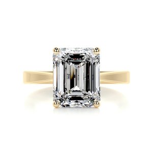 Solitaire Engagement Rings: 4 Carat Emerald Cut Solitaire Diamond Engagement Ring
