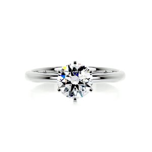 Solitaire Engagement Rings: 1 Carat Solitaire Diamond Ring 18K Gold / Platinum