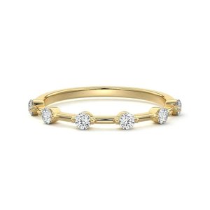 Lab Grown Diamonds Nz: Half Eternity Round Wedding Band
