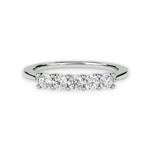Natural Earth Mined Diamond Nz: Five Stone Anniversary Diamond Ring