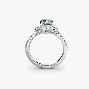 New Collection: Three-Stone Ring with Pavé Band 5