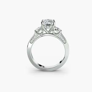 New Collection: Three Stone with Pavé Shoulders