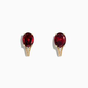 Diamond Stud Earrings: Isis - Garnet Earrings