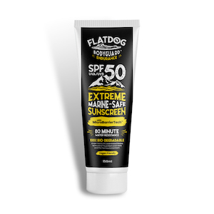 Products: 150ml Flatdog Bodyguard Endurance Mineral-based Sunscreen