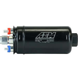 Fuel Systems And Injectors: AEM 400 lph external fuel pump - m18x1.5 inlet, m12x1.5 outlet