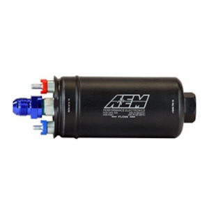 Fuel Systems And Injectors: AEM 400 lph external fuel pump - 10an inlet, 6an outlet
