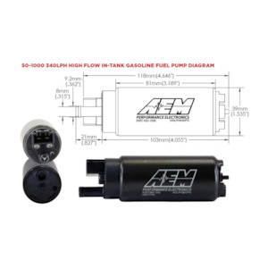 AEM 340 lph in-tank fuel pump