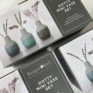 Gifts For The Home: Burgon & Ball Dotty Mini Vase Set