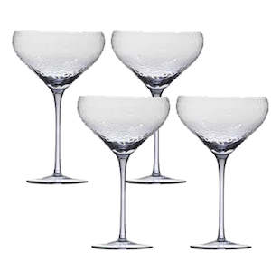 HOMEWARE: MIDNIGHT DIMPLED COUPE GLASSES