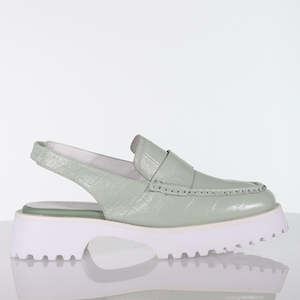Footwear: SARAH SAGE CROC SANDAL