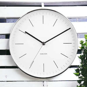 Clocks: WHITE MINIMAL CLOCK