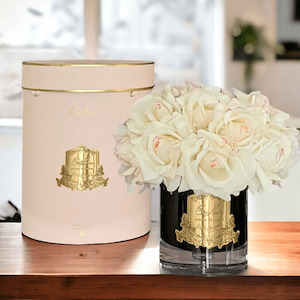 Cote Noire: BLUSH GRAND ROSES BLACK GLASS
