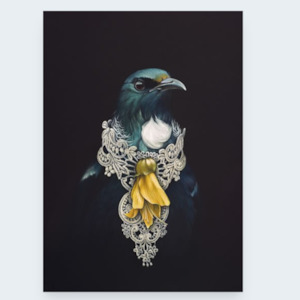 Art: SHE OF THE KOWHAI TREE CANVAS
