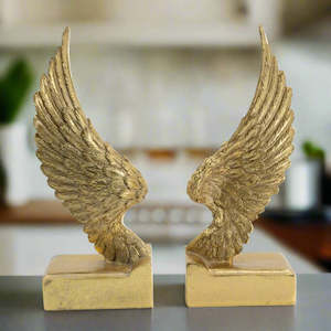 Homeware: GOLD WING BOOKENDS