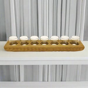 CARVED WOOD TEALIGHT HOLDER