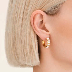 ICONIC OCTAGON HOOPS GOLD