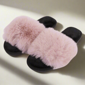 Pink Fluffy Slippers