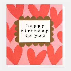 Cards: BIRTHDAY HEARTS ON PINK CARD