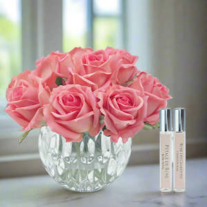 MED PEACH ROSE BOWL