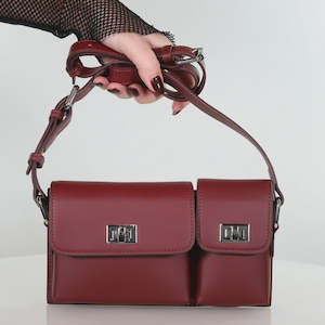 Minx Bordo Pocket Rocket Leather Bag