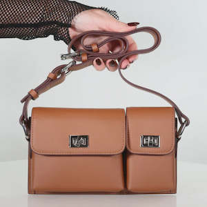 Minx Tan Pocket Rocket Leather Bag