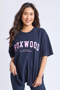 Foxwood Interval Tee Navy & Pink