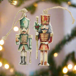 10cm Vintage Nutcracker Tree Decorations