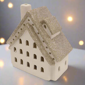 Le Forge: 11cm Multi Window LED Porcelain House