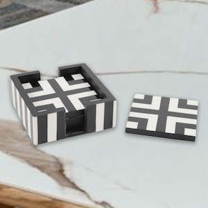 Le Monde: Le Monde Ebony & Ivory Coaster Set