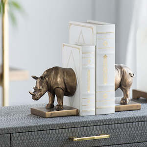 Le Monde: Le Monde Rhino Bookends