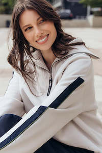 Foxwood Knit Collar Crew