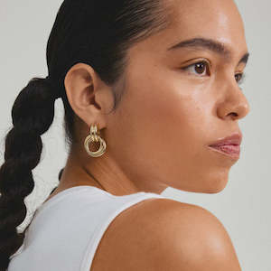 Pilgrim: Pilgrim Gold Agni Earrings