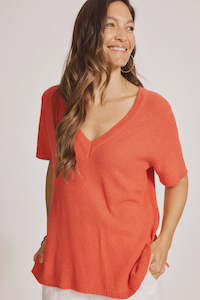 Eb Ive: Eb & Ive Artemis Coral V Knit Top