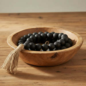 Le Forge 150cm Black Wood Bead Decor