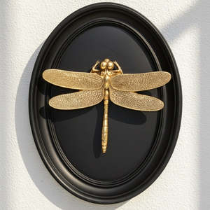 Art: Black & Gold Dragonfly Wall Art