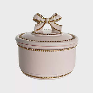 Wedding Anniversary: Pink Bow Ribbon Trinket Box