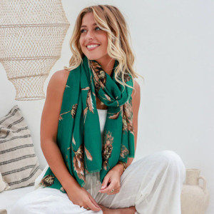 Green Whisper Bloom Scarf