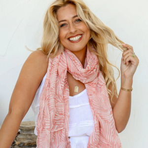 Accessories: Blush Palm Breeze Scarf
