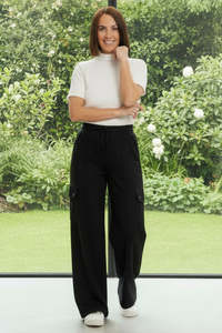 Seduce Black Cargo Cleo Pant