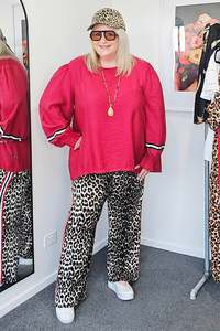 Pants: Lemon Tree Viveka Leopard Print Pant