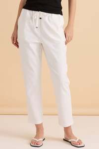 Betty Basics White Kenzie Jogger