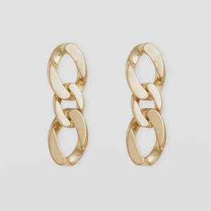 Stella Gemma: Stella + Gemma Gold Chain Link Earrings